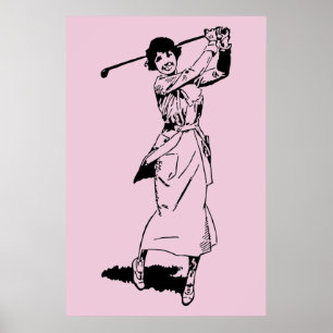 1921 Vintage Golferin Poster