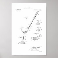 1921 Vintager Golfclub Patentschrift Art Printing