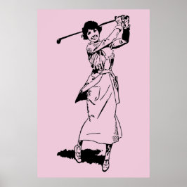 1921 Vintager Golfer Poster