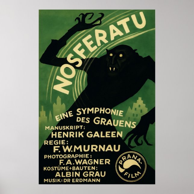 1922 Nosferatu Classic Silent Film Reimagined Poster (Vorne)