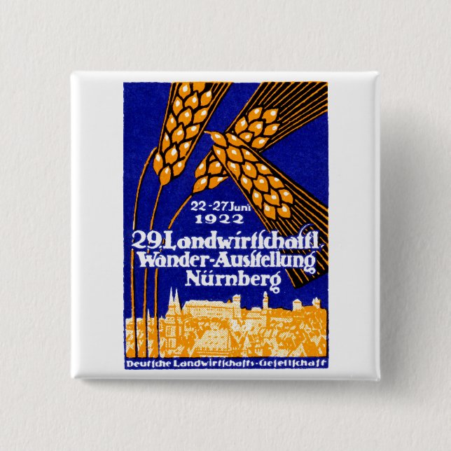 1922 Nürnberger Landwirtschaftsausstellung Button (Vorderseite)