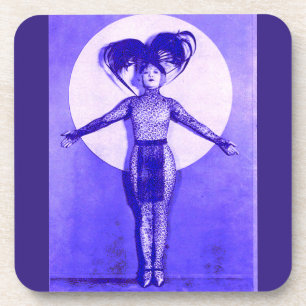 1922 oddball-Filmstar steht auf - blau Getränkeuntersetzer