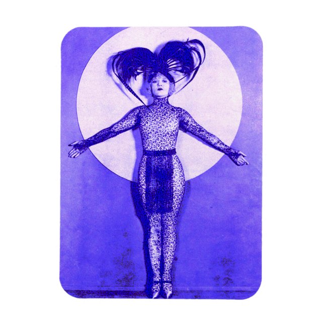 1922 oddball-Filmstar steht auf - blau Magnet (Vertikal)