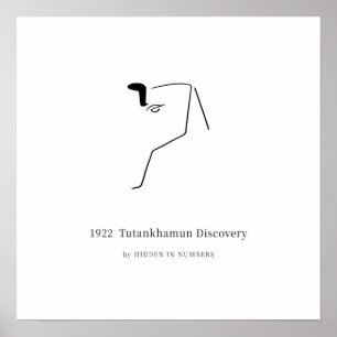 1922 Tutanchamun Entdeckung Minimalistisch Poster