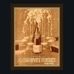 1923 Art Deco Champagne Ad. Poster<br><div class="desc">1923,  Art Deco,  Werbung für G. Chauvet Freres Champagne.</div>