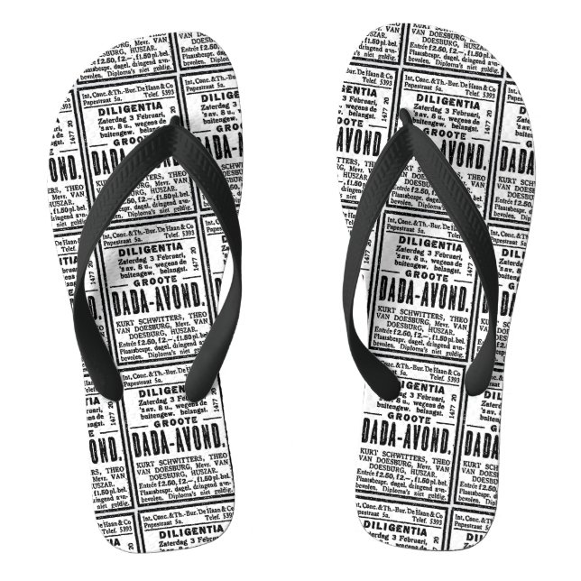 1923 DADA ART NEWSPAPER-WERBUNG FLIP FLOPS (Fußbett)