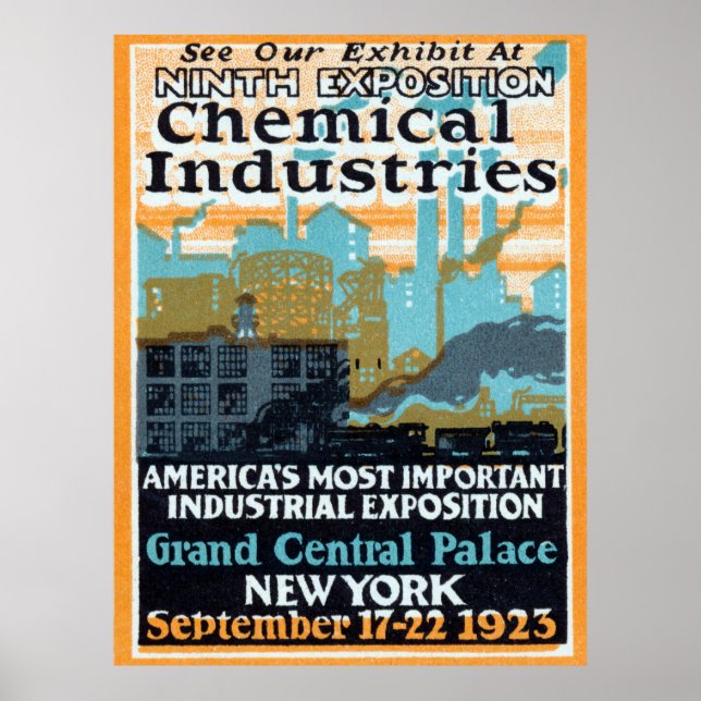 1923 Exposition der chemischen Industrie Poster (Vorne)