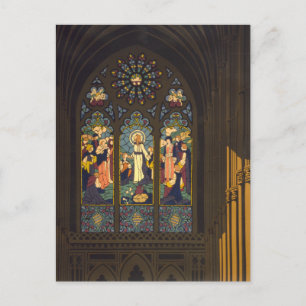 1923 Poster einer Kirche mit festgeklemmtem Glasfe Postkarte
