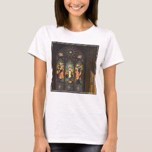 1923 Poster einer Kirche mit festgeklemmtem Glasfe T-Shirt