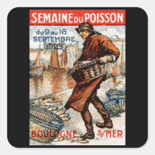 1923 Seafood Festival Quadratischer Aufkleber