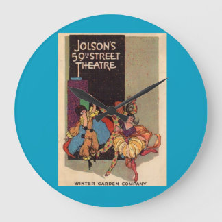 1923 Spielrechnung für das Theater von Al Jolson Große Wanduhr