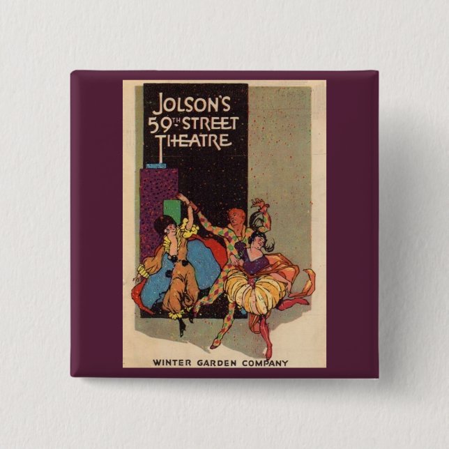 1923 Theaterkorrektur für Al Jolson Button (Vorderseite)