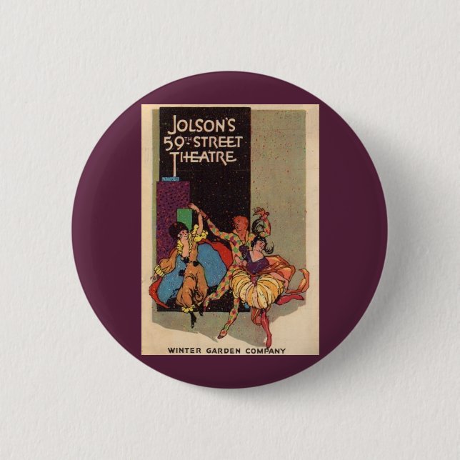 1923 Theaterkorrektur für Al Jolson Button (Vorderseite)