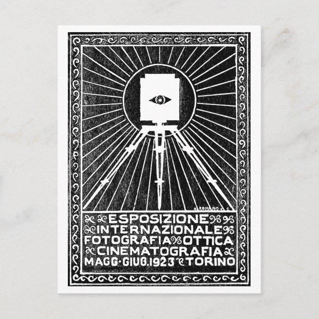 1923 Turin Foto Expo Poster Postkarte (Vorderseite)