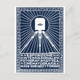 1923 Turin Foto Expo Poster Postkarte