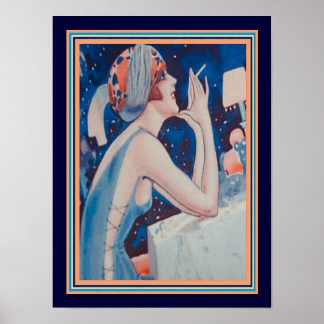 1923 Vie Parisienne Art Deco Print 12 x 16 Poster (Vorne)