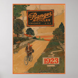 1923 Vintages Mead Ranger Bicycles und Art Poster