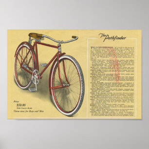 1923 Vintages Mens Pathfinder Bicycle Ad Art Poste Poster