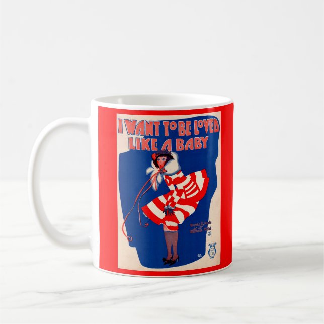 1923 Wollte ich, wie ein Baby geliebt zu werden Kaffeetasse (Links)