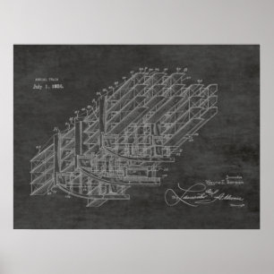 1924 Flugzeugzugnetzkunst Zeichnend Druckkunst Poster