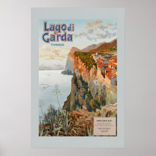 1924 Gardasee Italien Vintage Stil Italien Reise Poster