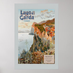 1924 Gardasee Italien Vintage Stil Italien Reise Poster