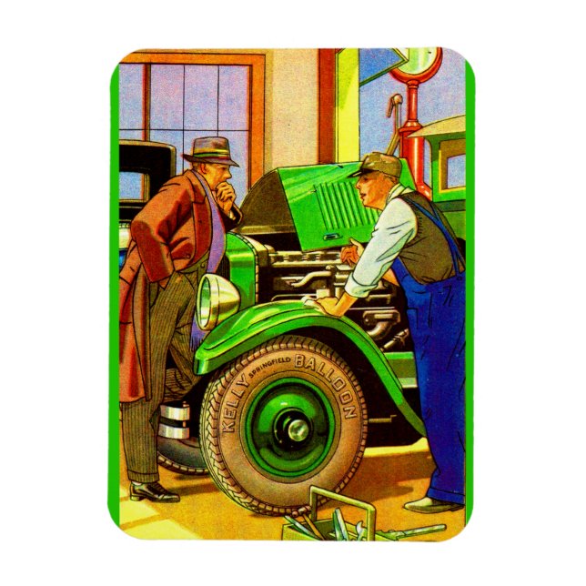 1924 Kelly Springfield Ballonreifen und Magnet (Vertikal)