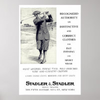 1924 Schneider Golf Clothing Werbung Print