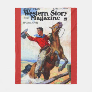 1924 Western Story Zeitschrift Titeldruck. Fleecedecke