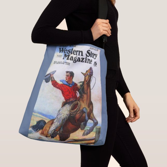 1924 Western Story Zeitschrift Titeldruck. Tragetaschen Mit Langen Trägern (Von Nahem)