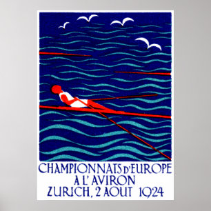 1924 Zürich-Ruderposter Poster