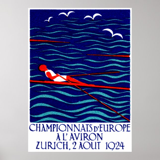 1924 Zürich-Ruderposter Poster (Vorne)