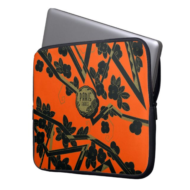 1925 Art Deco Paris Frankreich Parfüm Laptopschutzhülle (Vorderseite Links)