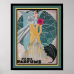 1925 Art Deco Paris Parfüm Poster<br><div class="desc">Bunt. 1925 Paris Parfüm Ad. 11x14 angezeigt. Erhältlich in anderen Größen,  sowie Leinwand.</div>