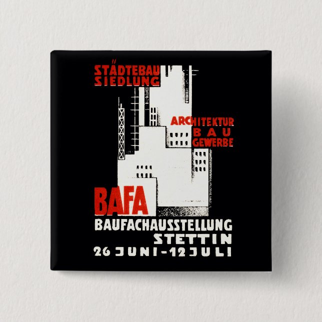 1925 Ausstellungspaket für das Baugewerbe Button (Vorderseite)