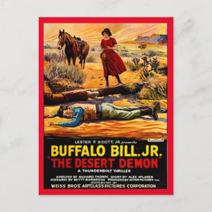1925 Buffalo Bill, Jr. - Wüstendemon-Filmplakat Postkarte