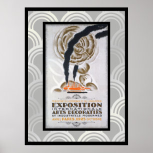 1925 Charles Loupot Französische Art Deco Ausstell Poster