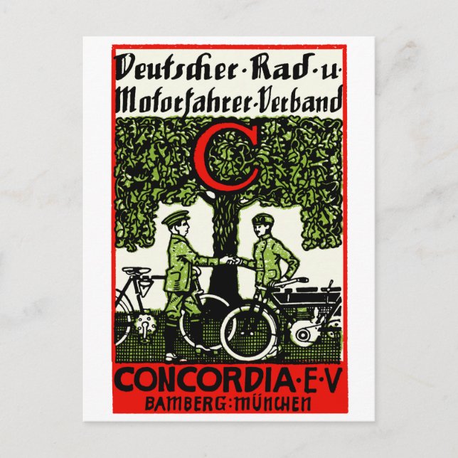 1925 Deutscher Fahrrad- und Motorradclub Postkarte (Vorderseite)