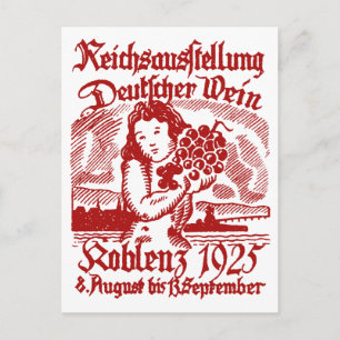 1925 Deutsches Weinfest Postkarte