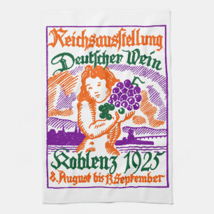 1925 Deutsches Weinfestival Geschirrtuch