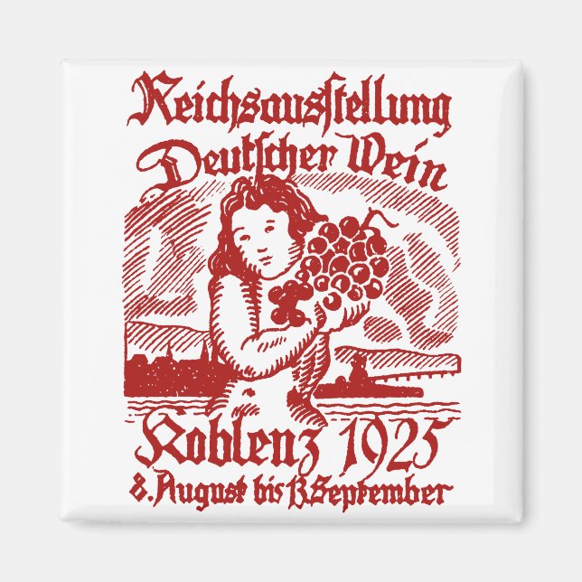 1925 Deutsches Weinfestival Magnet (Vorne)