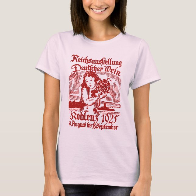 1925 Deutsches Weinfestival T-Shirt (Vorderseite)