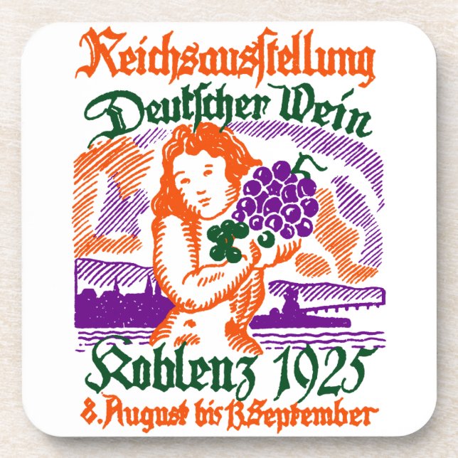 1925 Deutsches Weinfestival Untersetzer (Vorderseite)