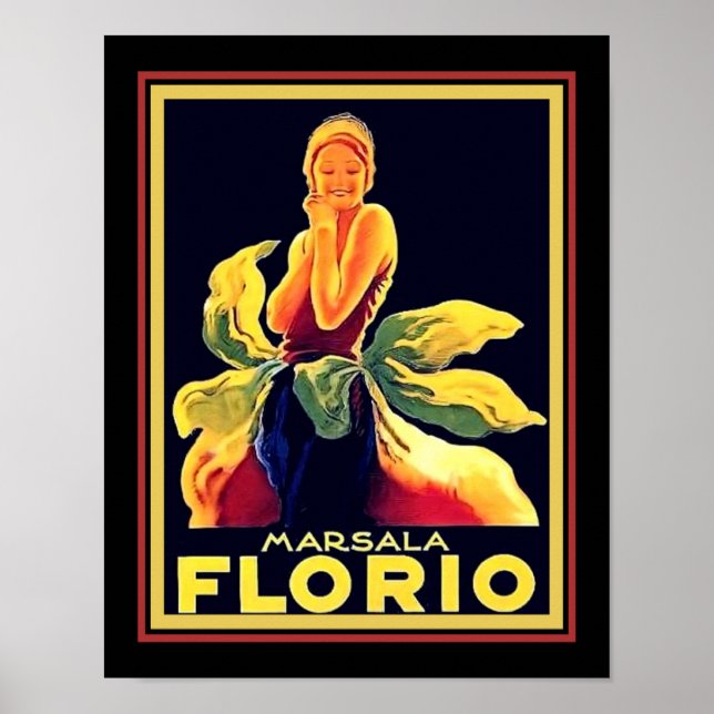 1925 Florio Marsala Wine Ad Poster (Vorne)