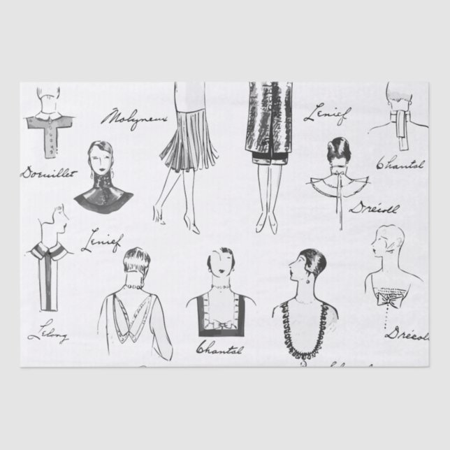 1925 Französisch-Modeerscheinung Tissue v. 2 Seidenpapier (Vorderseite)