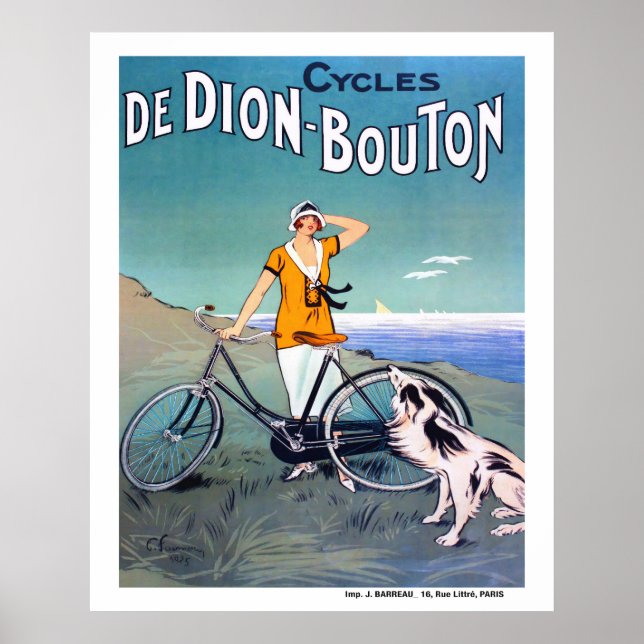 1925 französische Fahrradwerbung Poster (Vorne)