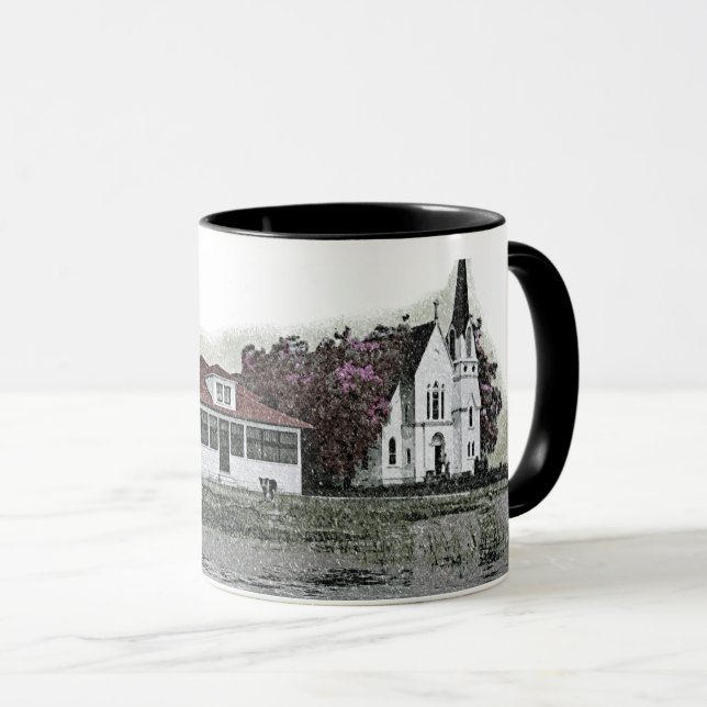 1925 Frühwintersturm Harsens Island Michigan Tasse (VorderseiteRechts)
