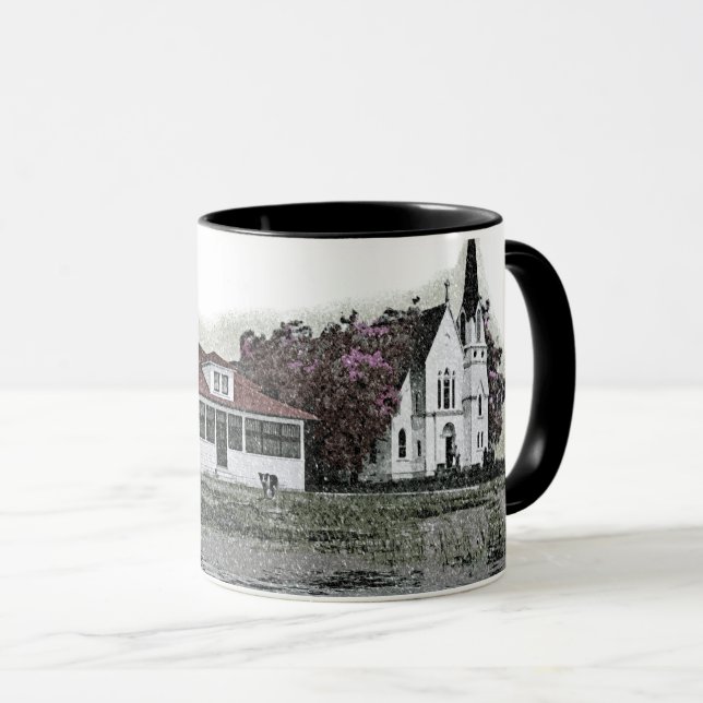1925 Frühwintersturm Harsens Island Michigan Tasse (VorderseiteRechts)
