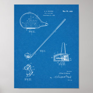 1925 Golf Club Patentkunst Zeichnend Printwerbung Poster