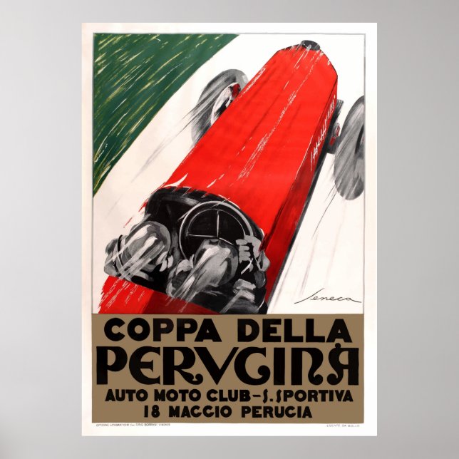 1925 Italien Coppa Della Perugina Automobilrennen Poster (Vorne)